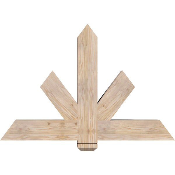 Ekena Millwork Kennewick Smooth Timber Gable Bracket, Douglas Fir, 48"W x 32"H x 5 1/2"D x 5 1/2"F, 16/12 Pitch GBW048X32X0606KEN00SDF - main